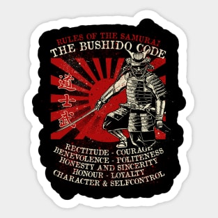 Rules of The Samurai, The Bushido Code Sticker